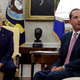 President Donald Trump and Health and Human Services Secretary Alex Azar talk to the media in the Oval Office, Wednesday, Sept. 11, 2019, at the White House in Washington.